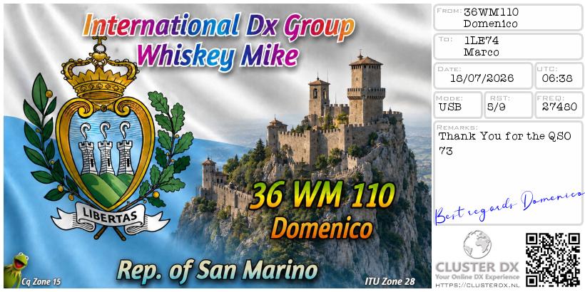 eQSL 36WM110 Mr. Domenico